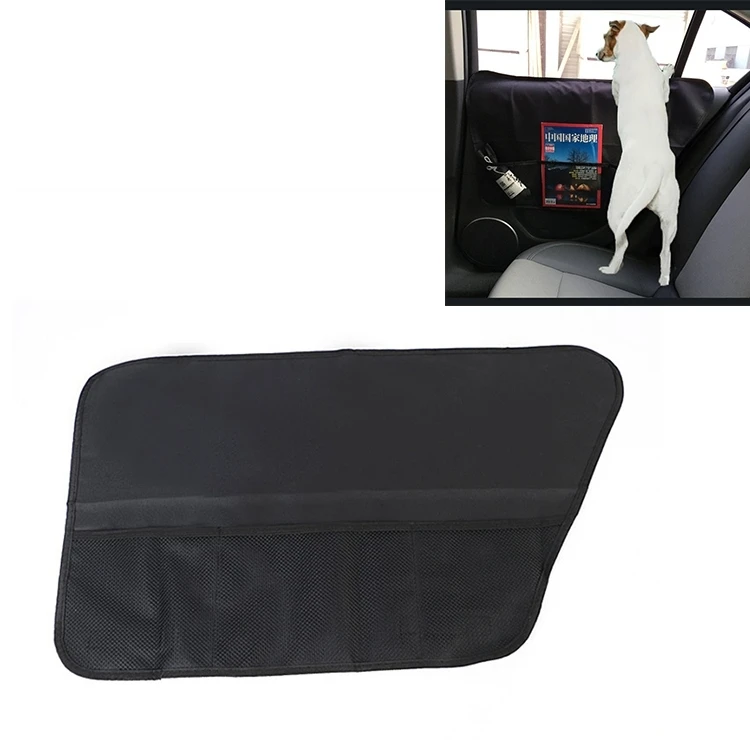 1 Pair Car Seat Back Storage Hanging Bag Car Doors Inner Sides Pets Car Door Protective Pad Storage Bag