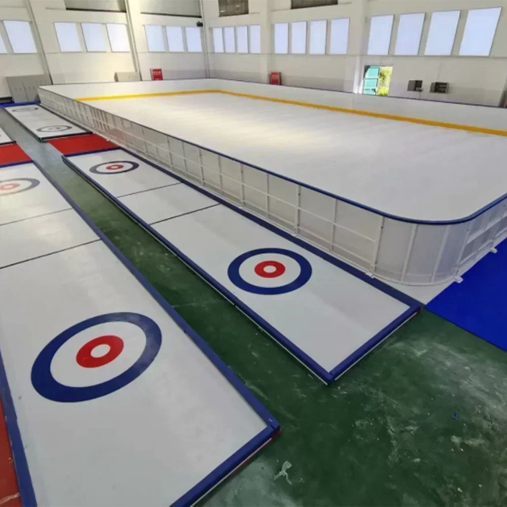 Portable Size Customized White Hockey Synthetic Ice Rink Plastic Skating Panel