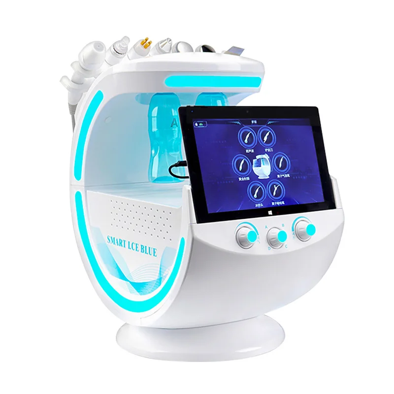 Skin Analysis Machine Facial Hydro Oxygen Jet Water Peel Oxygen Dermabrasion Cool Hammer Face Lifting 7 in 1 Management Machine