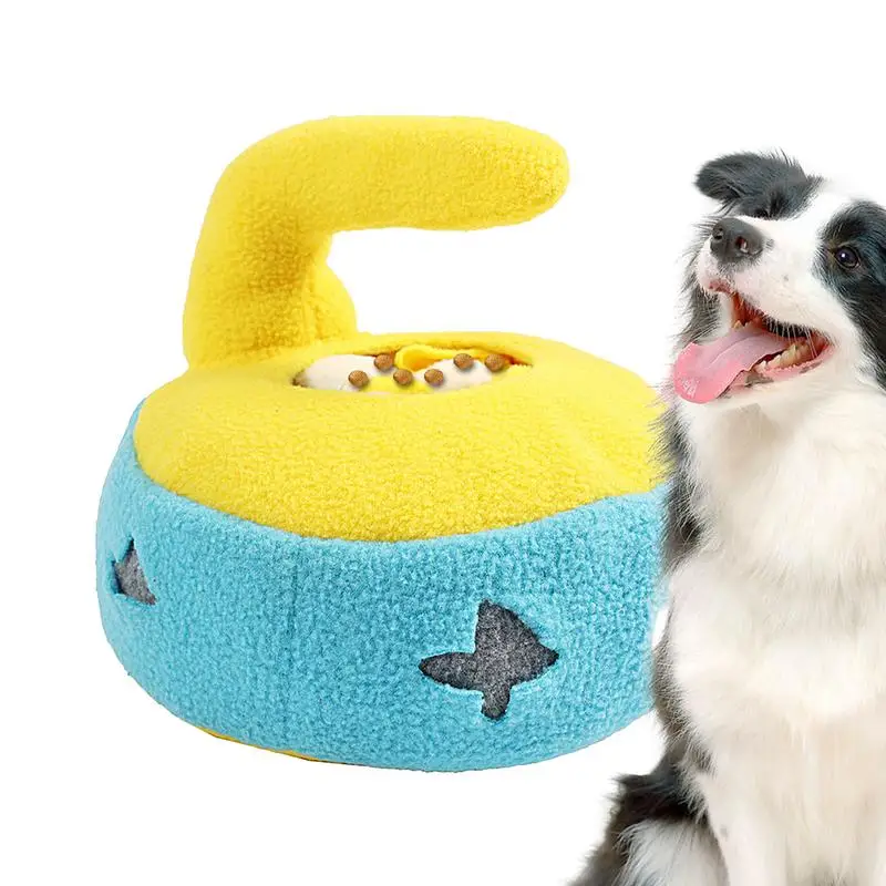 

Dog Mental Stimulation Toys Puppy Puzzles With Curling Puck Shape Dog Interactive Toys Dog Treat Toy Dog Stimulation Toys For