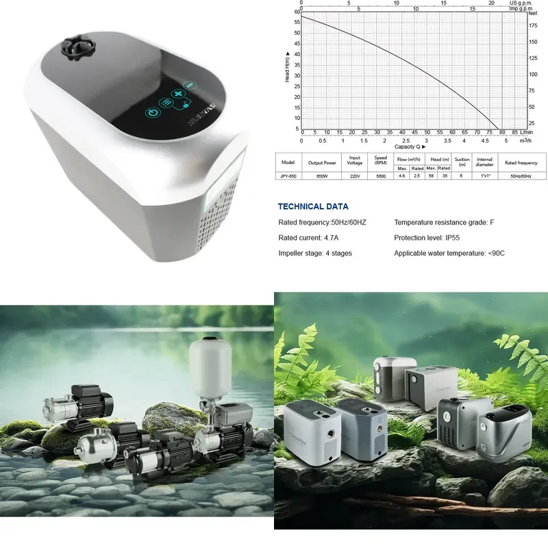 Bath Shower Water Permanent Magnet Multistage Centrifugal Commercial Frequency Constant Intelligent Variable Speed