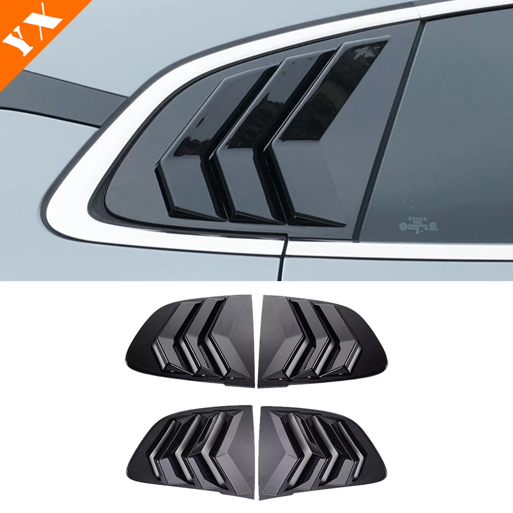 

For Geely Zeekr 001 2021-2024 Rear Spoiler Wing Side Window Triangle Trim Cover Trim ABS Plastic Black/Carbon Auto Accessories