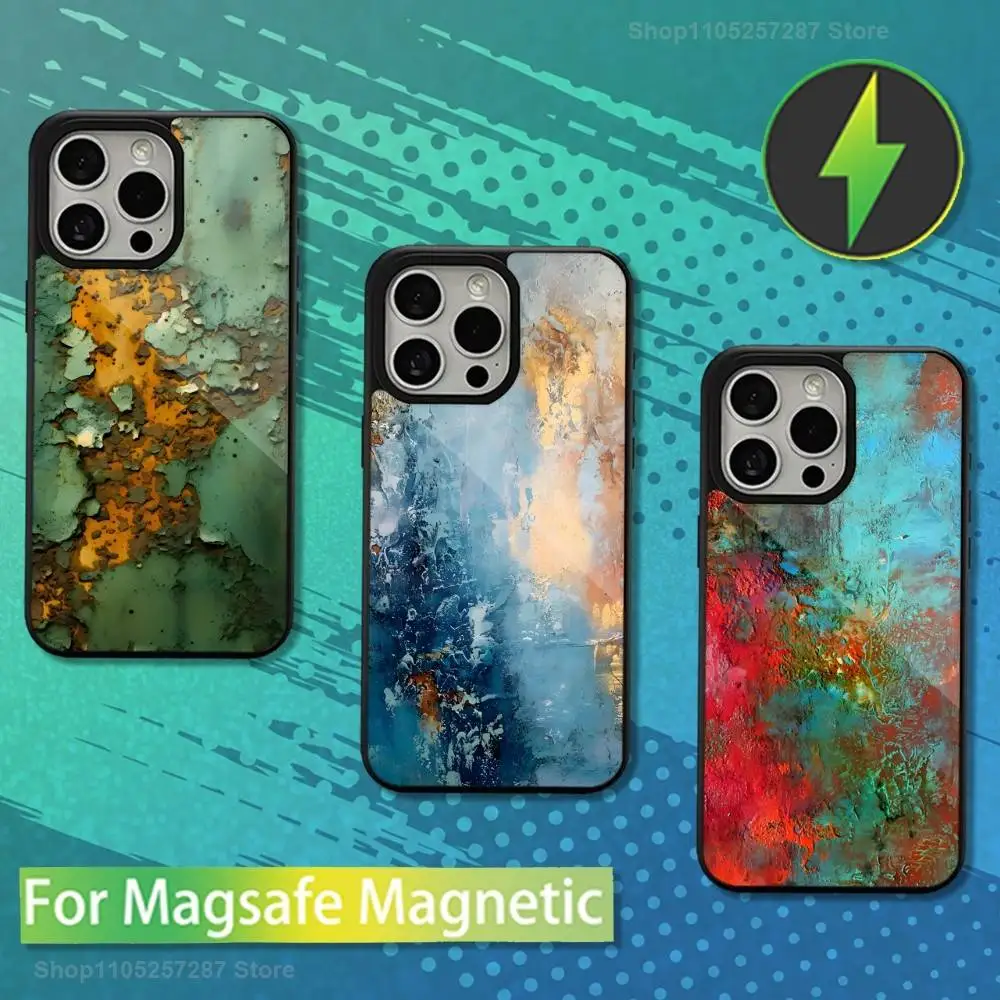

Industrial Retro Style Rusty For iPhone 12,14,11,15,13,16,17,For Magsafe,Plus,Mini, Pro,Max,Magnetic Wireless Charging Case