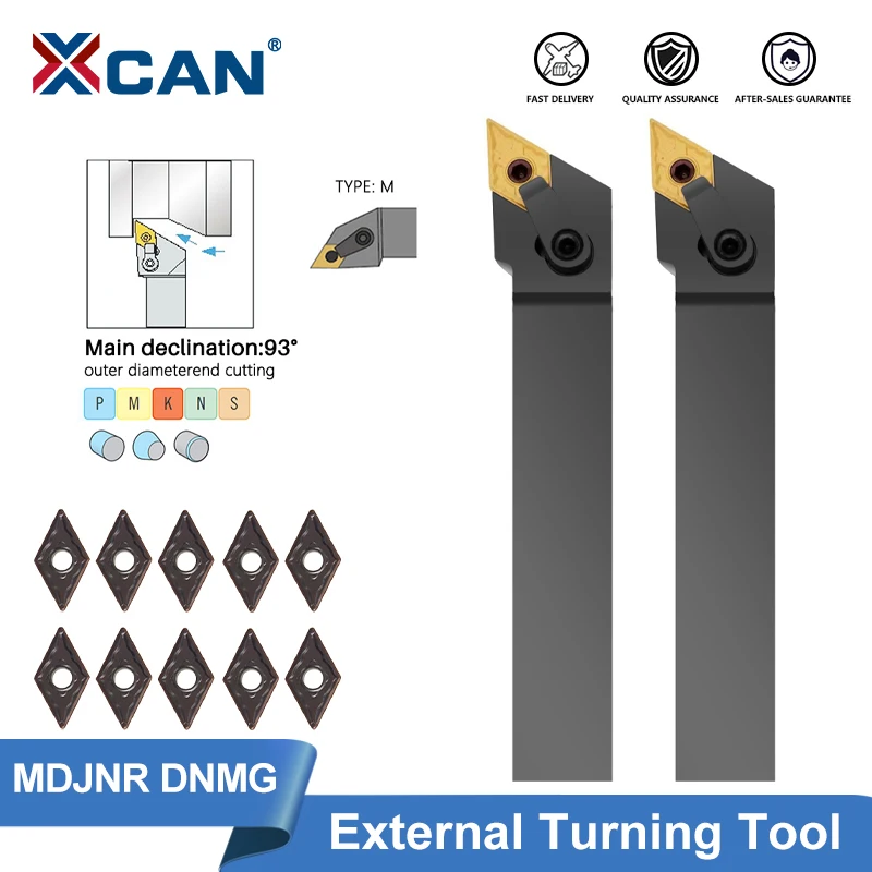 

XCAN DNMG Carbide Insert MDJNR External Turning Tool Holder MDJNR1616H11 MDJNR2020K11 MDJNR2020K15 MDJNR2525K1504 CNC Lathe Bar