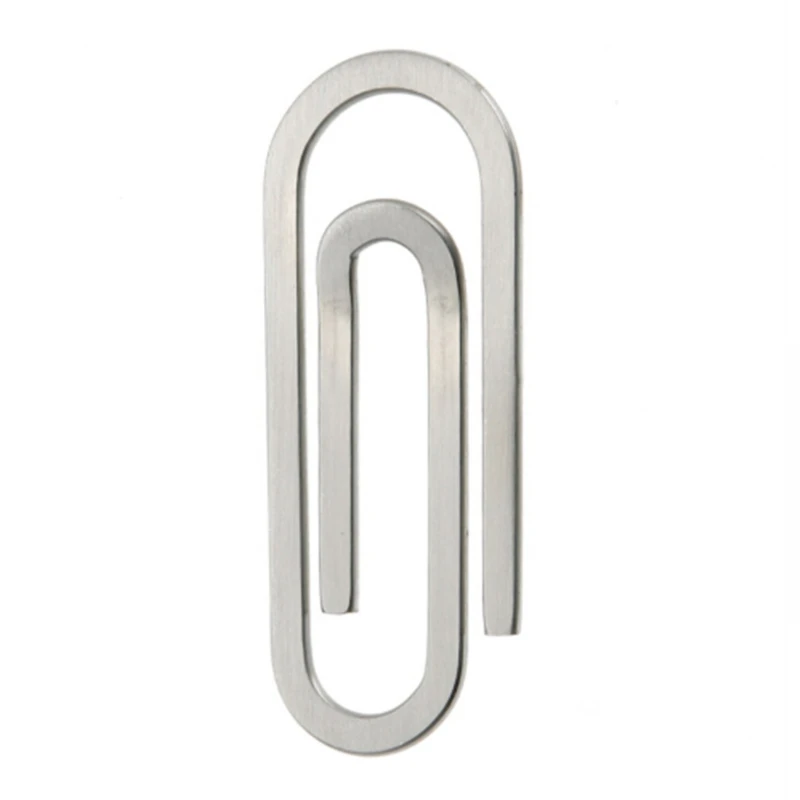 Money Clips Creative Stainless Steel Metal Paper Clip Holder Folder Banknote Hot Sale Clip Silver 2024 New