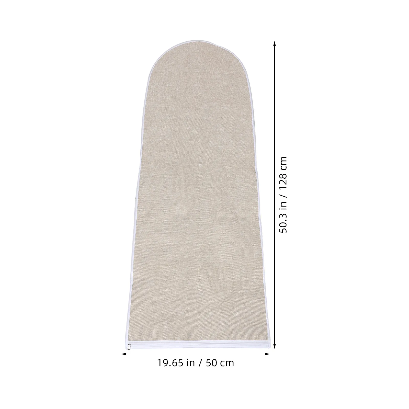 Ironing Board Zipper Bag Khaki Foldable Washable Fabric Cover 50x20 Inch Storage Organizer Laundry Closet Stain Resistant