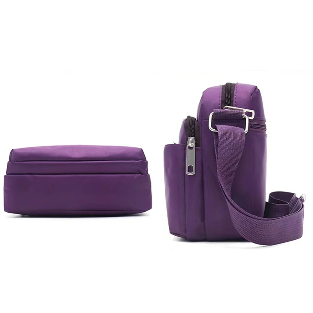 Personalized Customized Commuting Shoulder Bag High-quality and Durable Multi-layer Storage Bag Purple Shoulder Bag