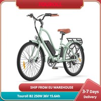 Touroll B2 Electric Bike 250W Motor, 36V 15.6Ah Battery, 26*2.25 inch Tires, 25 km/h Max Speed, 100km Range, Disc Brake & E-Brake