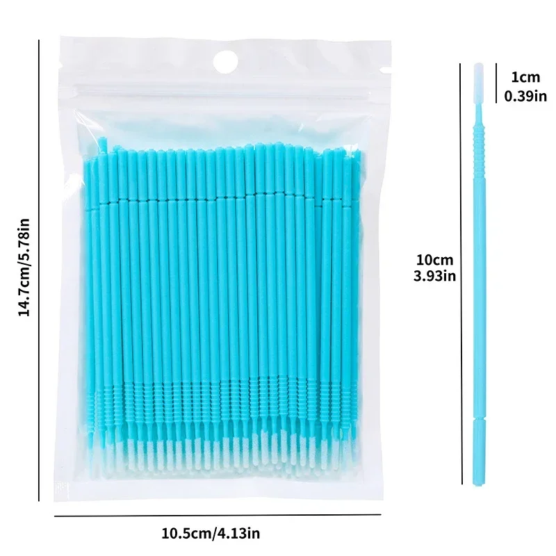 100本入り マイクロブラシ まつげエクステブラシ まつげグルー洗浄用メイクブラシ まつげエクステ用品 アクセサリー マイクロブラシ
