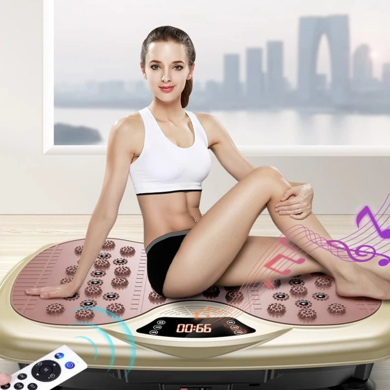 Home Vibration Plate Fat Burning Machine Slim Thigh Fitness Trainer Waist Belly Shaking Massager for Body Shaping Workout