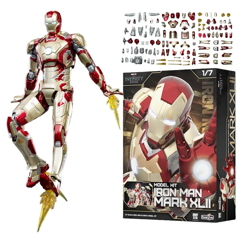 Original FondJoy Iron Man MK42 MK43 MK46MK5 MK6 MK7 DIY juguete figura de acción Tony Stark Legend colección Anime modelo niños regalo