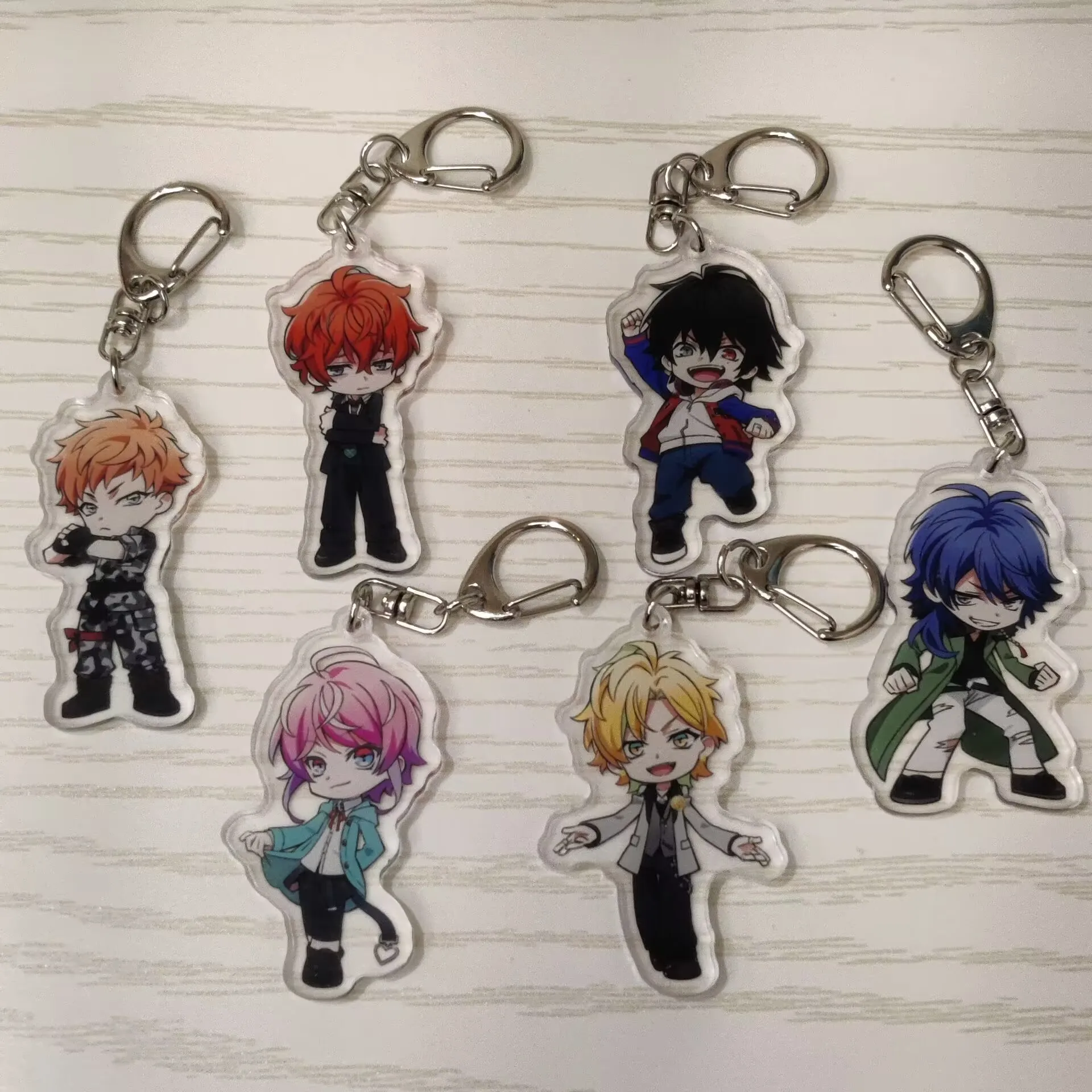 Hypnosis Mic Cute Anime Figures Yamada Jirō Amemura Ramuda Key Rings Character Jingūji Jakurai Kawaii Bag Pendant Decor Toy 6CM