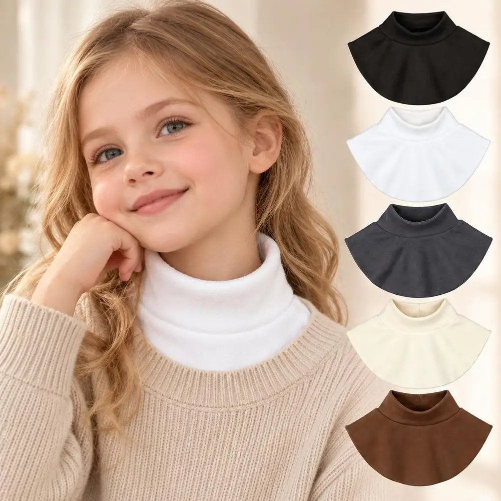 Fashion Scarves Wraps Fake Collar Detachable High Collars Clothes Accessories High Elastic Collar For Kids