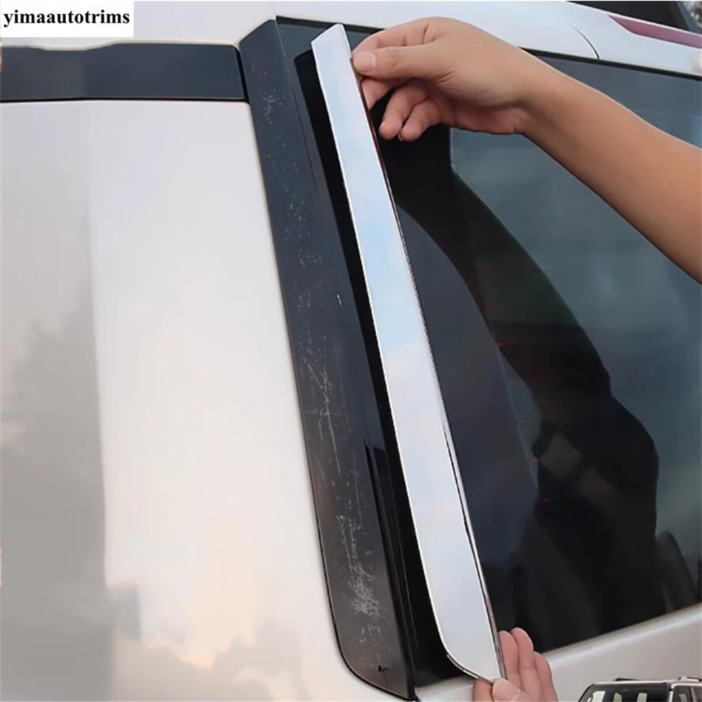 

Rear Window Panel Sequins Decoration Cover Trim Stainless Steel Accessories For Toyota Land Cruiser Prado 250 LC250 2024 2025