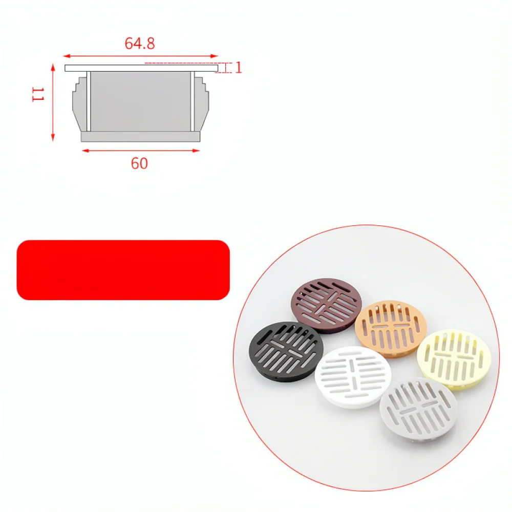 Plastic Ventilation Mesh Cover Round Air Vent Grill For Furniture Cabinet Wardrobe Closet Shoe Cabinet Breathable Hole Plug