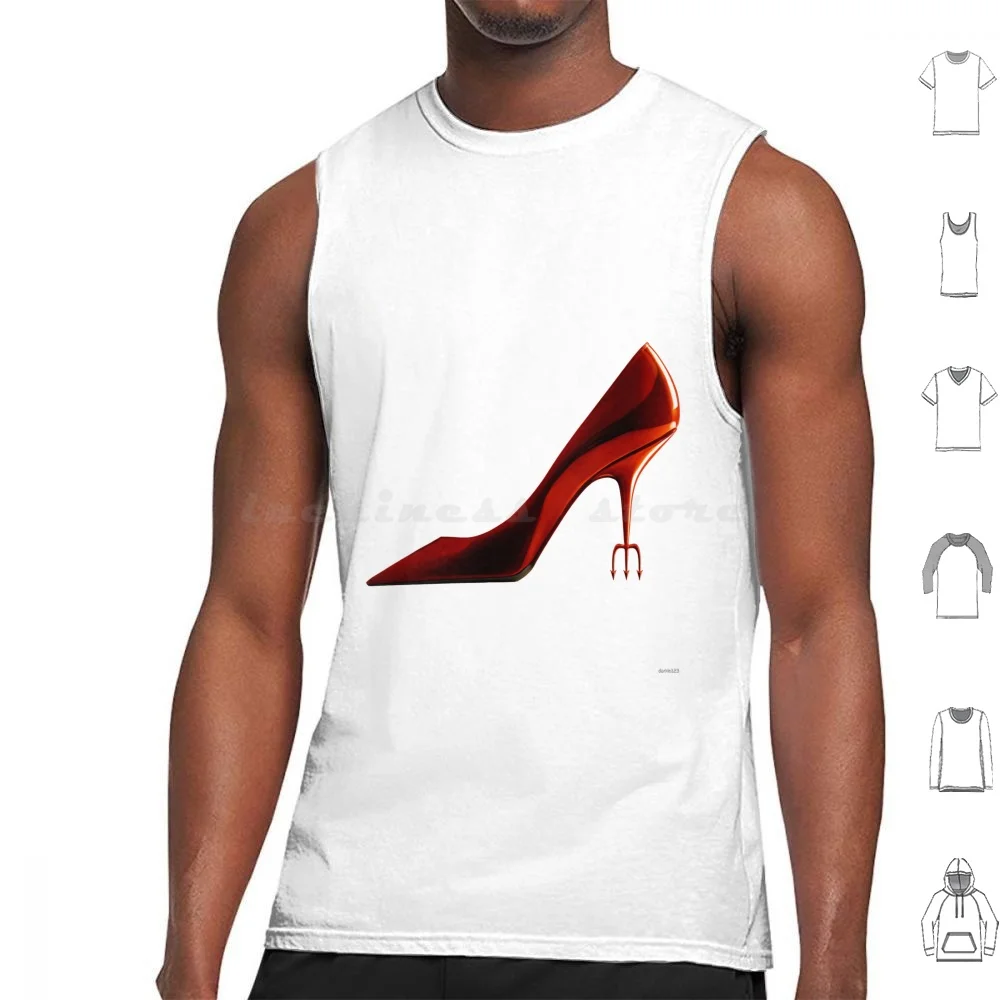 El diablo usa camisetas sin mangas chaleco sin mangas el diablo usa zapato diablo horquilla Tridente tacón alto Miranda Priestly película Meryl