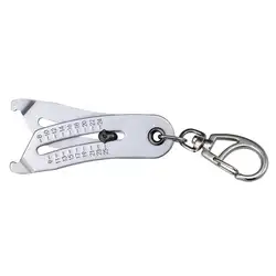 Precise Thread Size Checker Keychain Portable Caliper Gauge Metric/Imperial Hexagonal Nut Screw Thread Size Manual Measure Tools