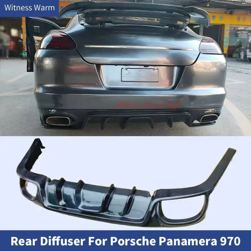 Diffuseur de Pare-Chocs Arrière en Fibre de Carbone, pour Porsche Panamera 970 970.1 2010 2012 2013