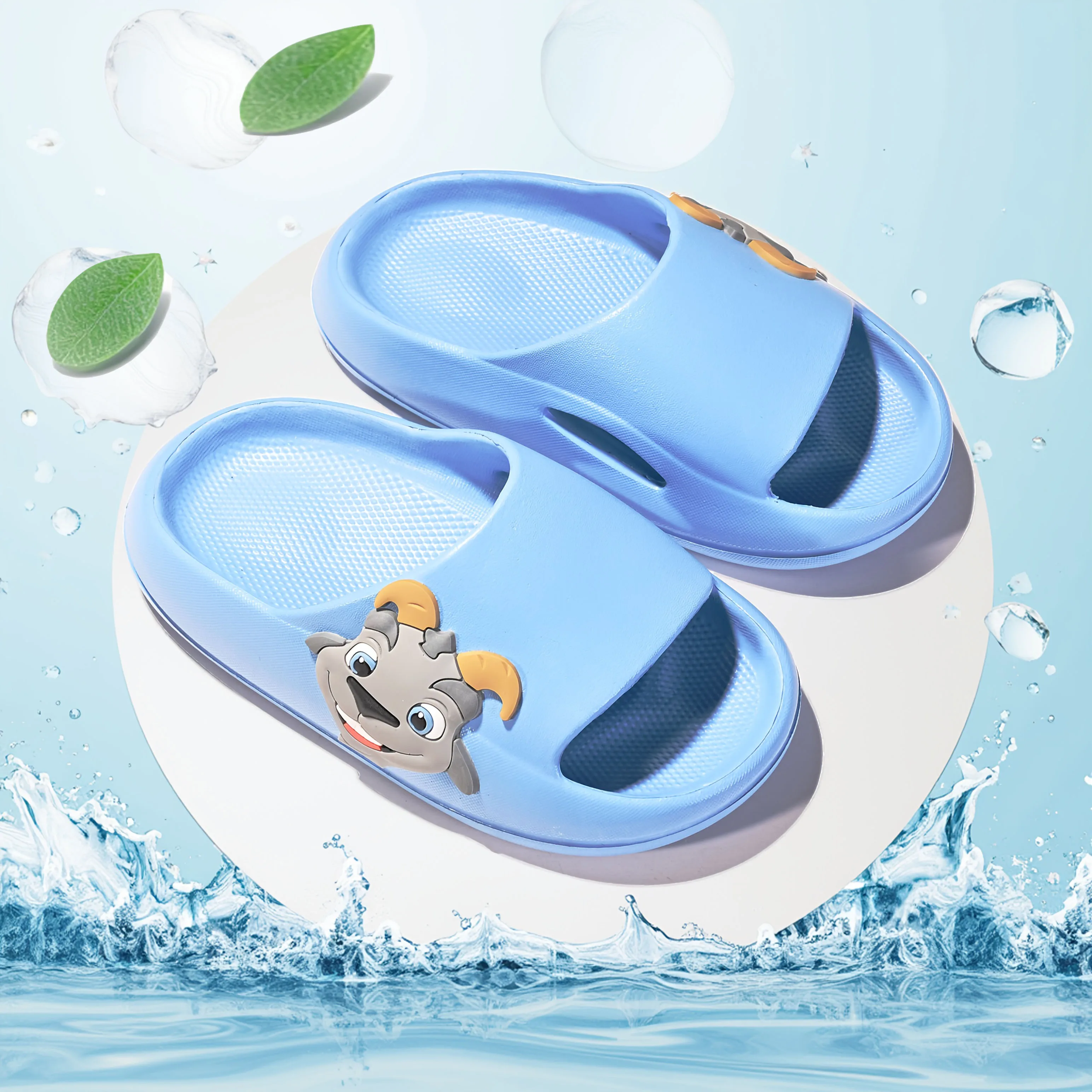 Children's slippers soft soled boys girls home open-toe sandals summer