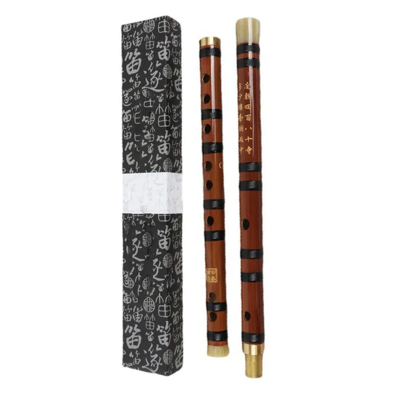 Bamboo Professional Flute Adult Beginners Practice Flutes Chinese Traditional Transverse Blow Flutes Portable Wind Instruments