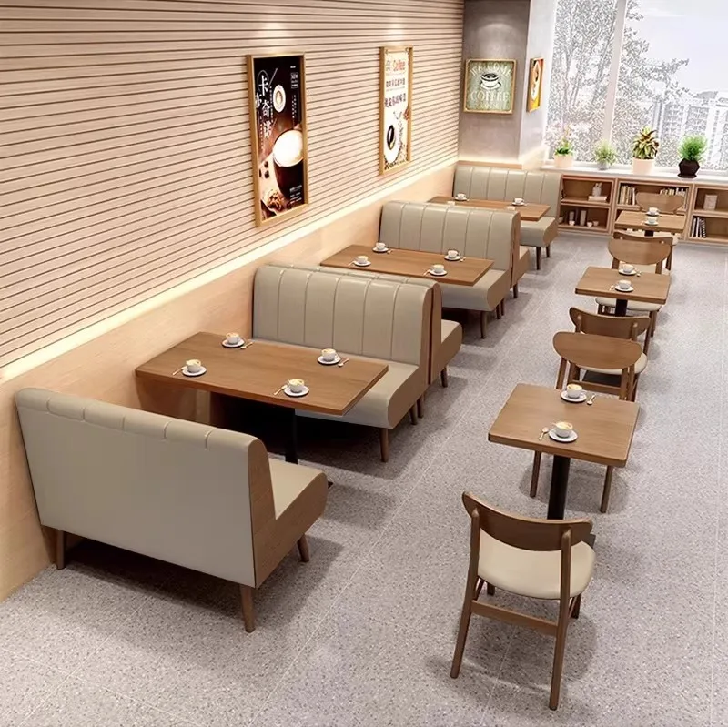 Customized Commercial Restaurant Booth Seating Leather Upholstered Banquette Sofa Wooden Frame For Cafe Coffee Shop Project