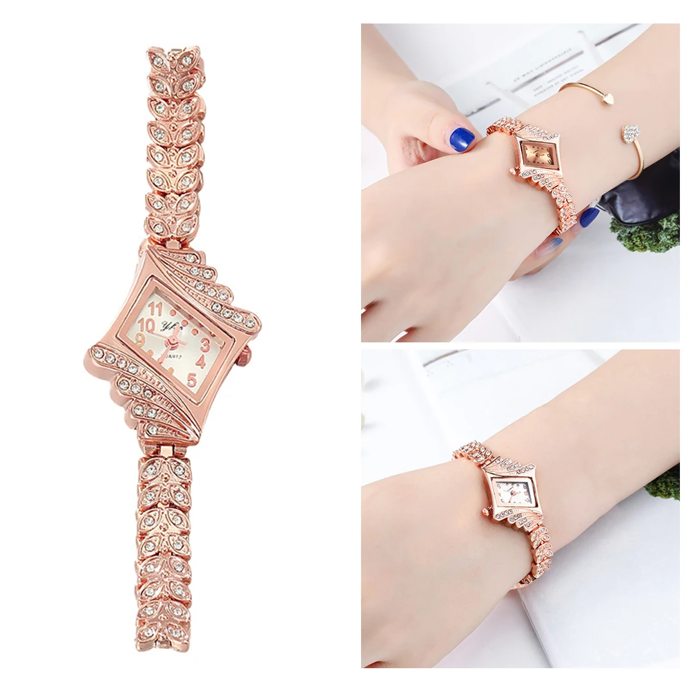 Women's Bangle Watch Sparkling-Rhinestone Bracelet Watch Elegant Slim Strap Quartz-Wrist Watch For Ladies Jewelry Dress Watch