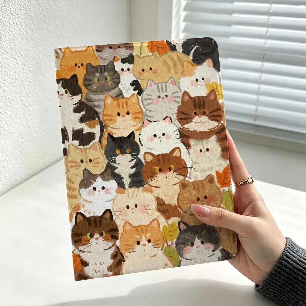 Cartoon Cute Cat Group For Huawei MatePad MediaPad MagicPad Honor Pad 10 9 8 X10 X9 X8 Pro Soft Inch Tablet Case Cover