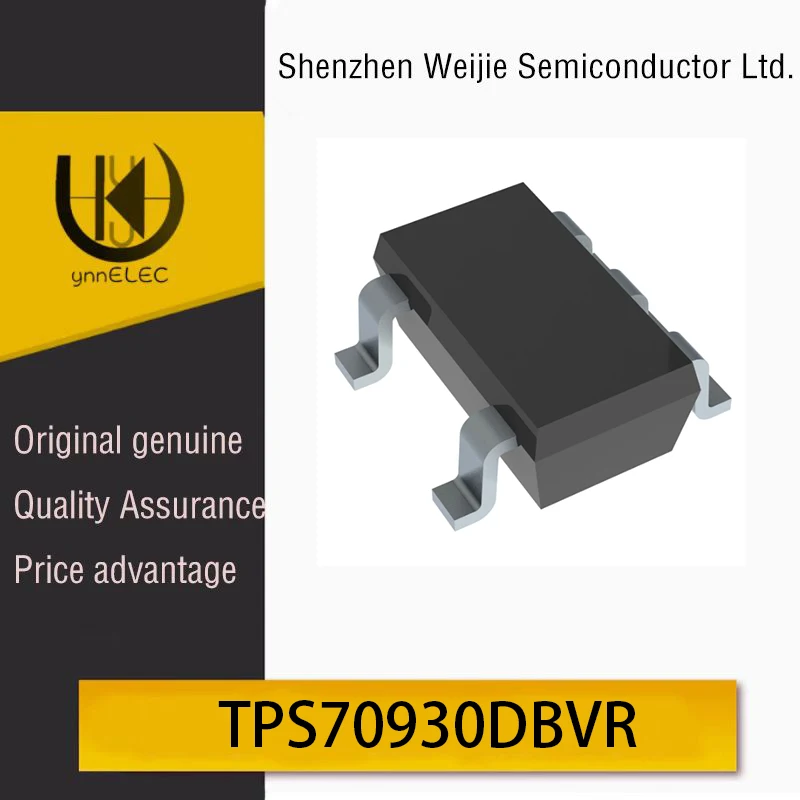 Original TPS70930DBVR 150mA LDO Regulator 2.7V-40VIN 3.0VOUT Ultra Low IQ 1.3μA SOT-23-5