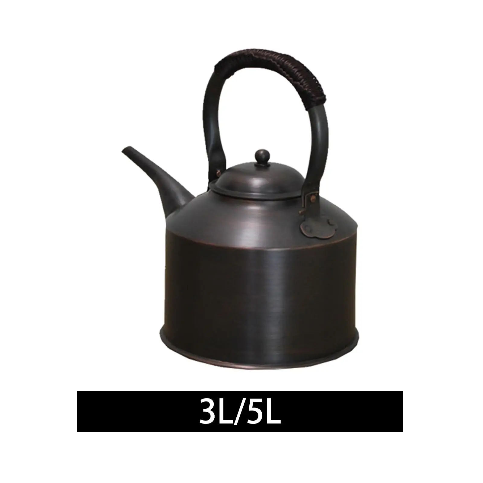 Copper Teapot Anti Scalding Handle Thickened Practical Water Kettle Kung Fu Teapot for Tea Room Restaurant Camping Living Room