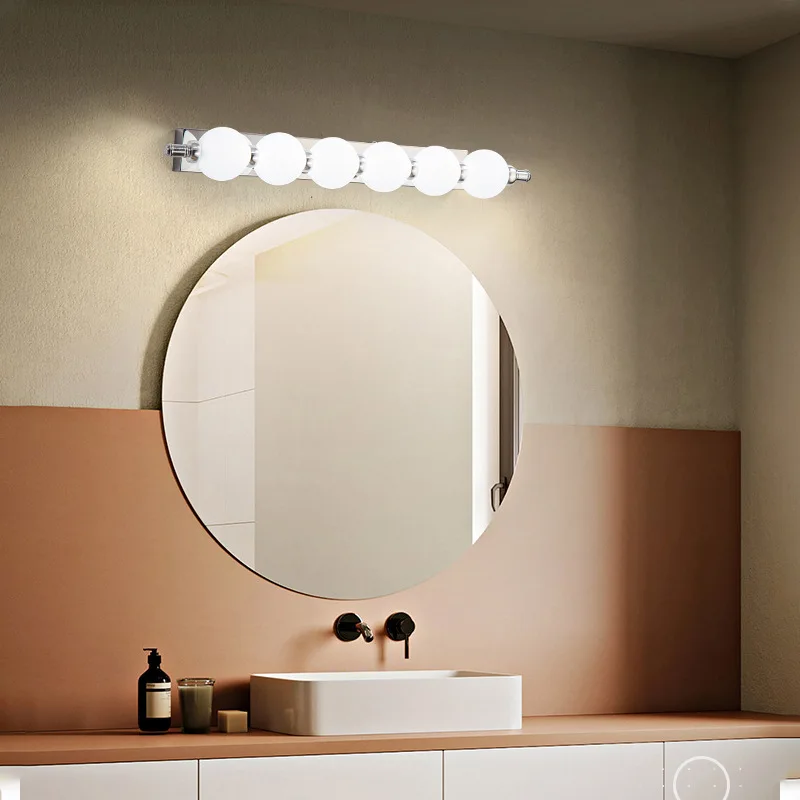 Art Design Bubble Ball Mirror Wall Lamps PC Sconces Dressing Table Mirror Front Light for Bathroom Toilet Indoor Fixtures