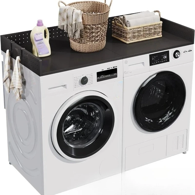 

Stainless steel household washing machine countertop storage rack, top protective cover