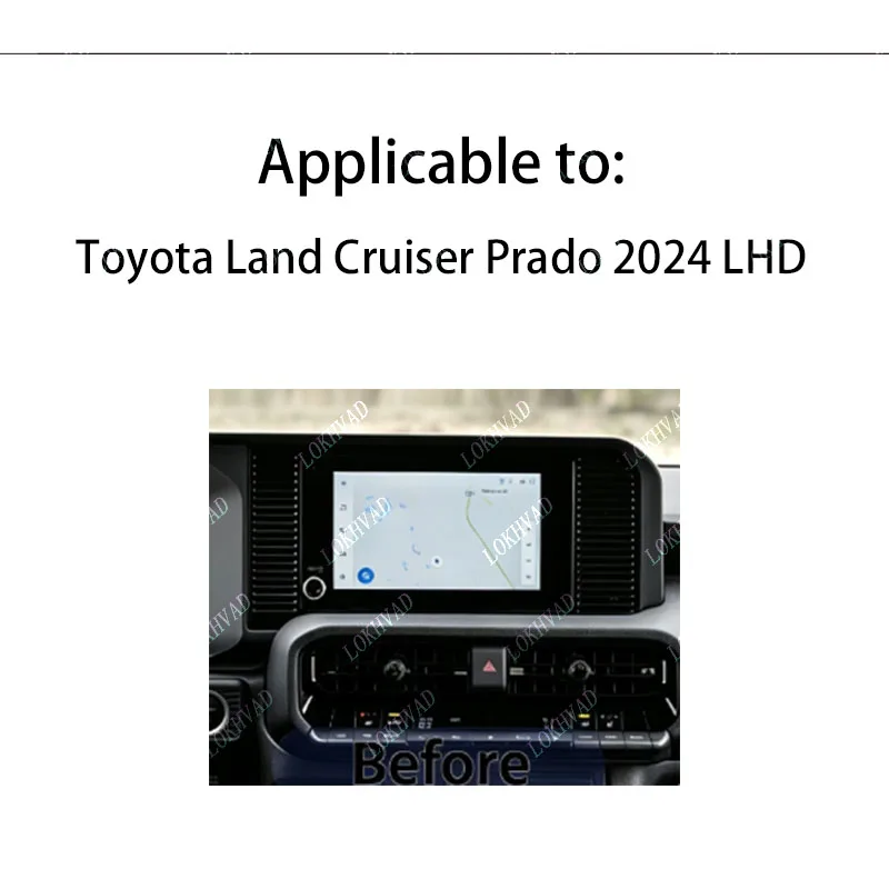 10.1 inch Car Radio Facia for TOYOTA Land Cruiser Prado 2024+ Fascia Dash Kit Install Panel Plate Console Bezel GPS Adapter Trim