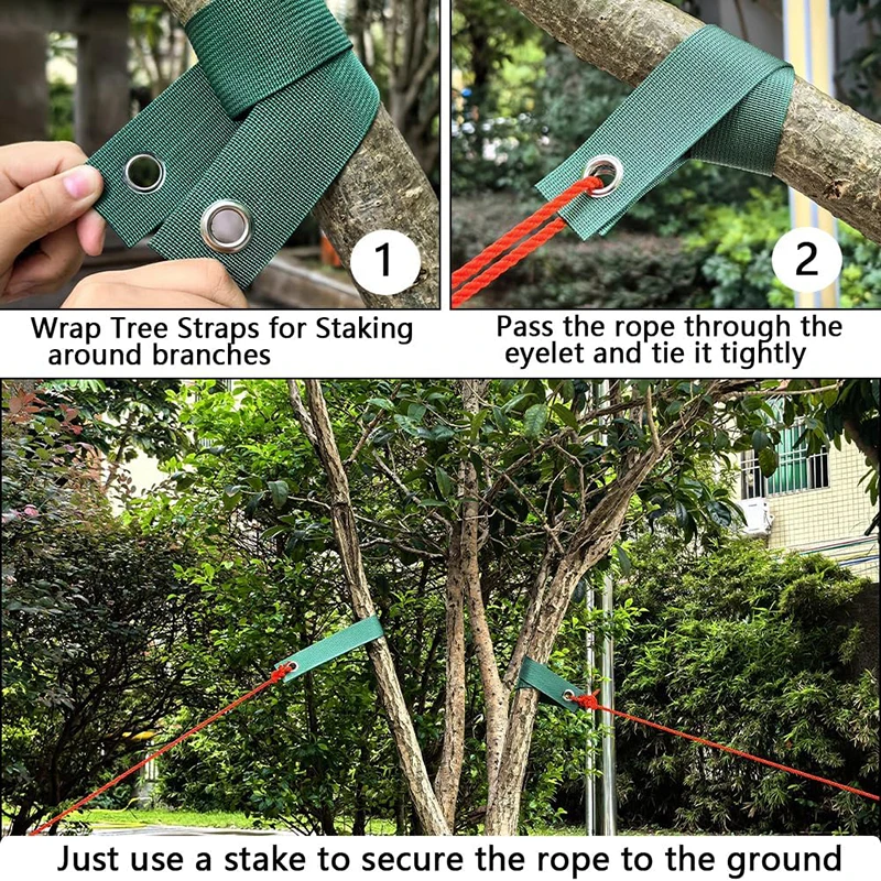 6 قطعة أشرطة شجرة لخرز شجرة دعم الأشرطة للشتلات المزروعة حديثًا وحماية الإعصار دعم نباتات الحديقة #6