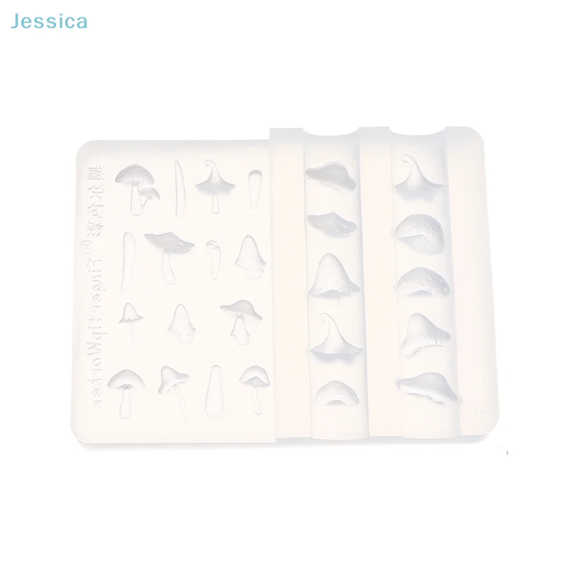 ♥ クリエイティブ 3D キノコシリコーンネイルアートモールド DIY ネイルデコレーション透明マニキュアテンプレート
