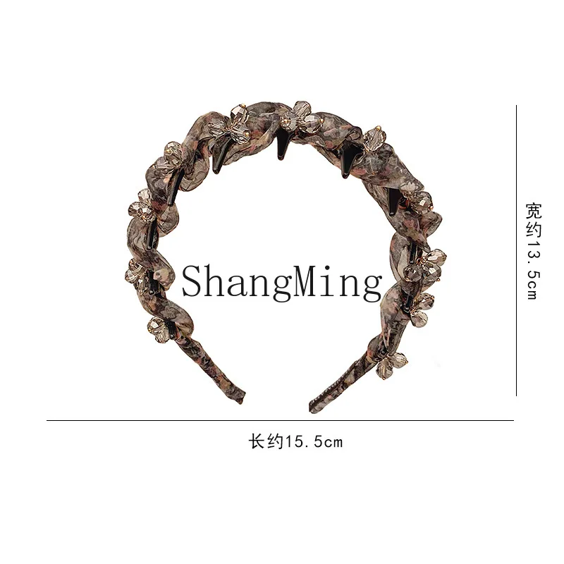 

DSA Elegant Fluffy Bow Headband High Cranium Headgear Temperament Hair Accessories