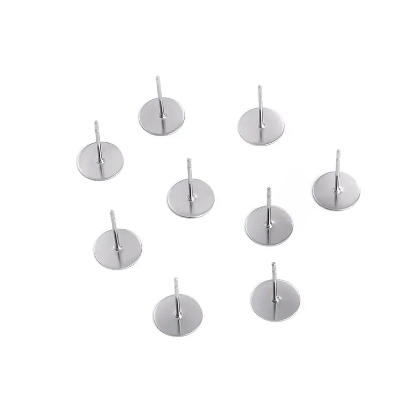 10pcs / 20pcs Stainless Steel Dia 4/5/6/8/10mm Stud Earrings Back Plug Ear Pins Ball Needles DIY Jewelry Earrings Making