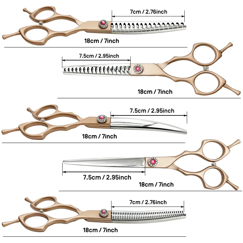 Набор Профессиональных Ножниц Для Ухода За собаками, прямые ножницы, изогнутые филировочные ножницы, изогнутые ножницы и ножницы с изогнутыми