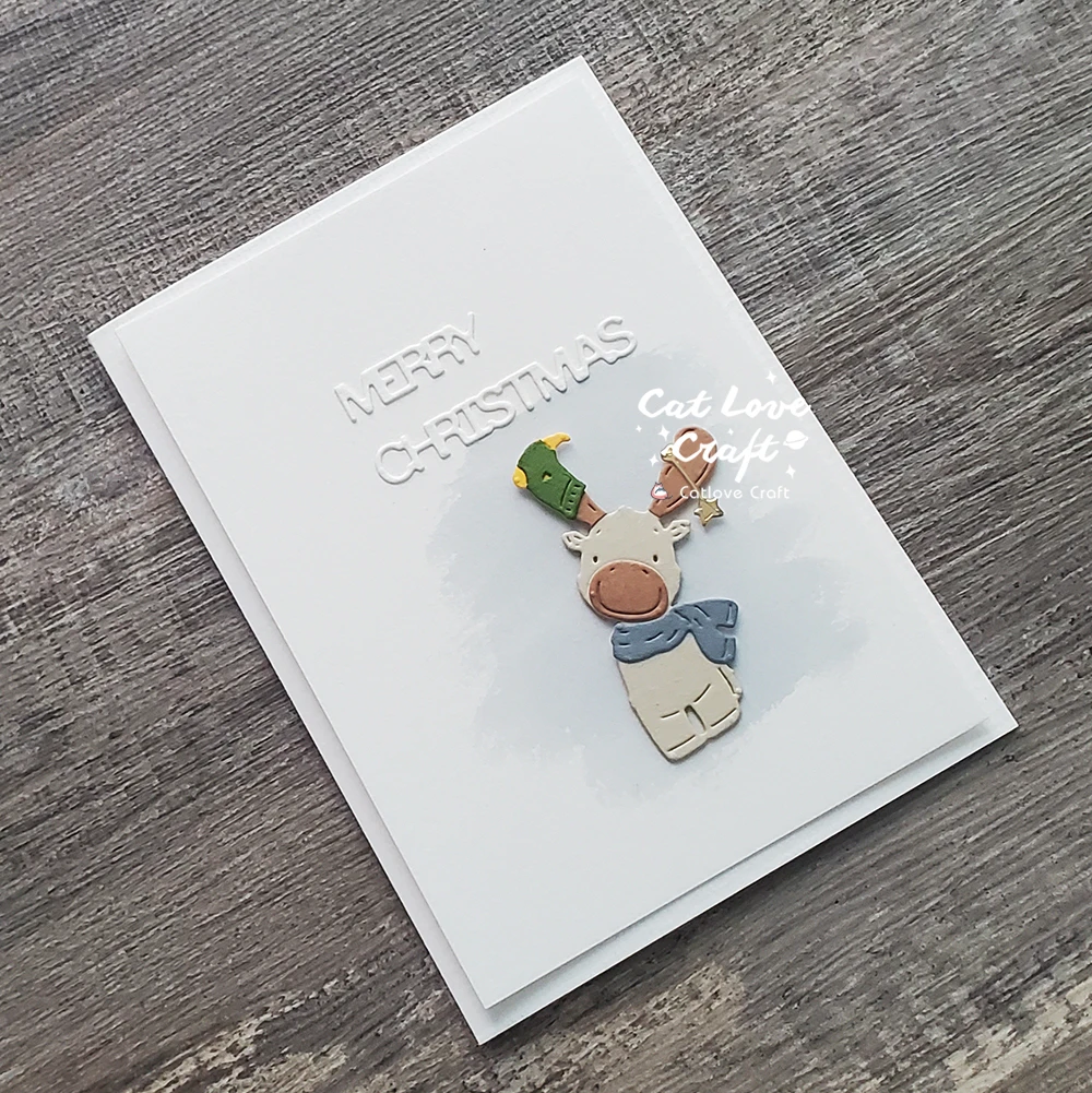 Catlove Niedliche Weihnachtstiere Metall-Stanzformen Scrapbooking-Schablone Stanzwerkzeug für Kartenherstellung DIY-Handwerk Prägung Neue Stanzformen – Detail 8