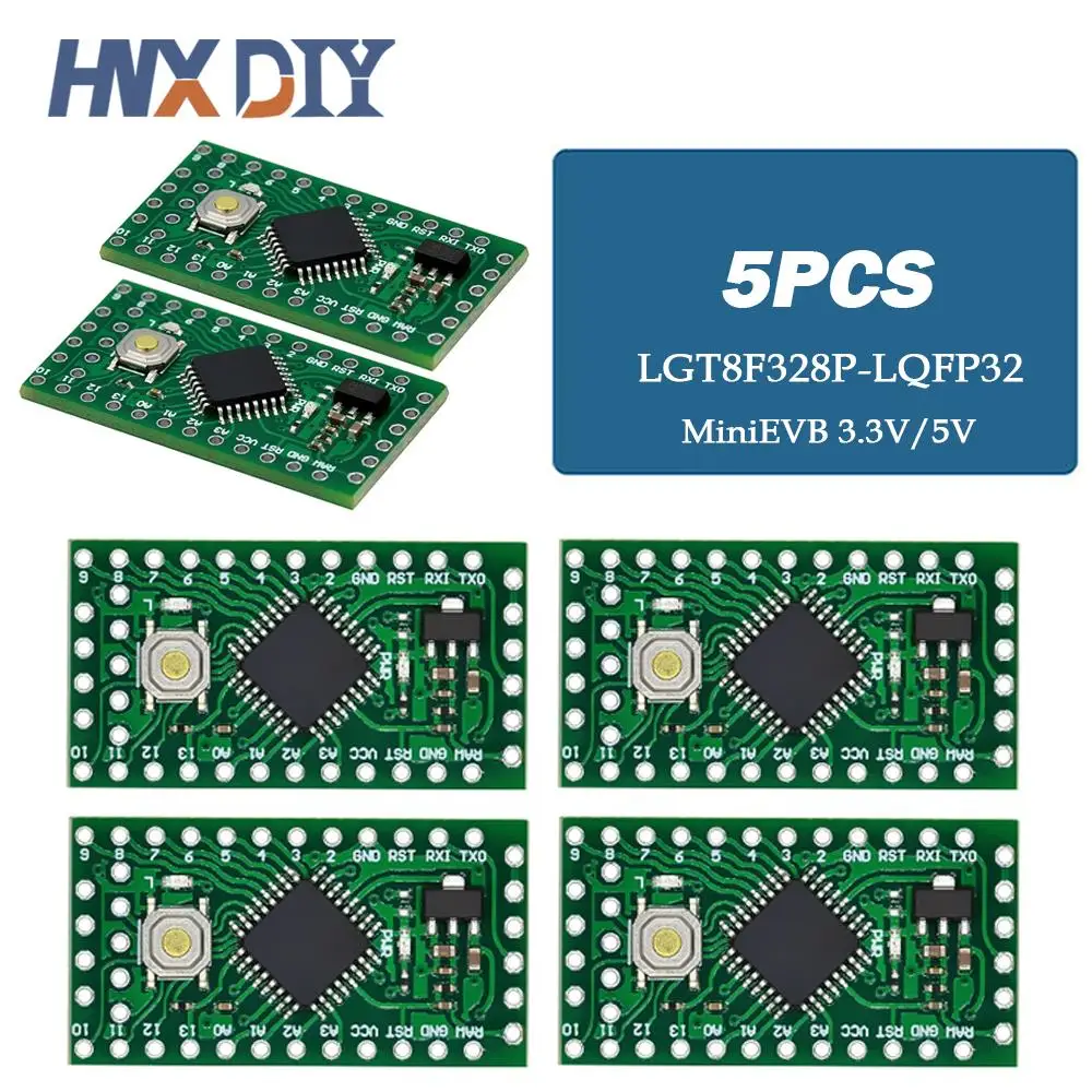 1-10pcs LGT8F328P LQFP32 MiniEVB 3.3V / 5V Replaces Pro Mini ATMEGA328P Fully Compatible For Arduino USE HT42B534-1 Driver