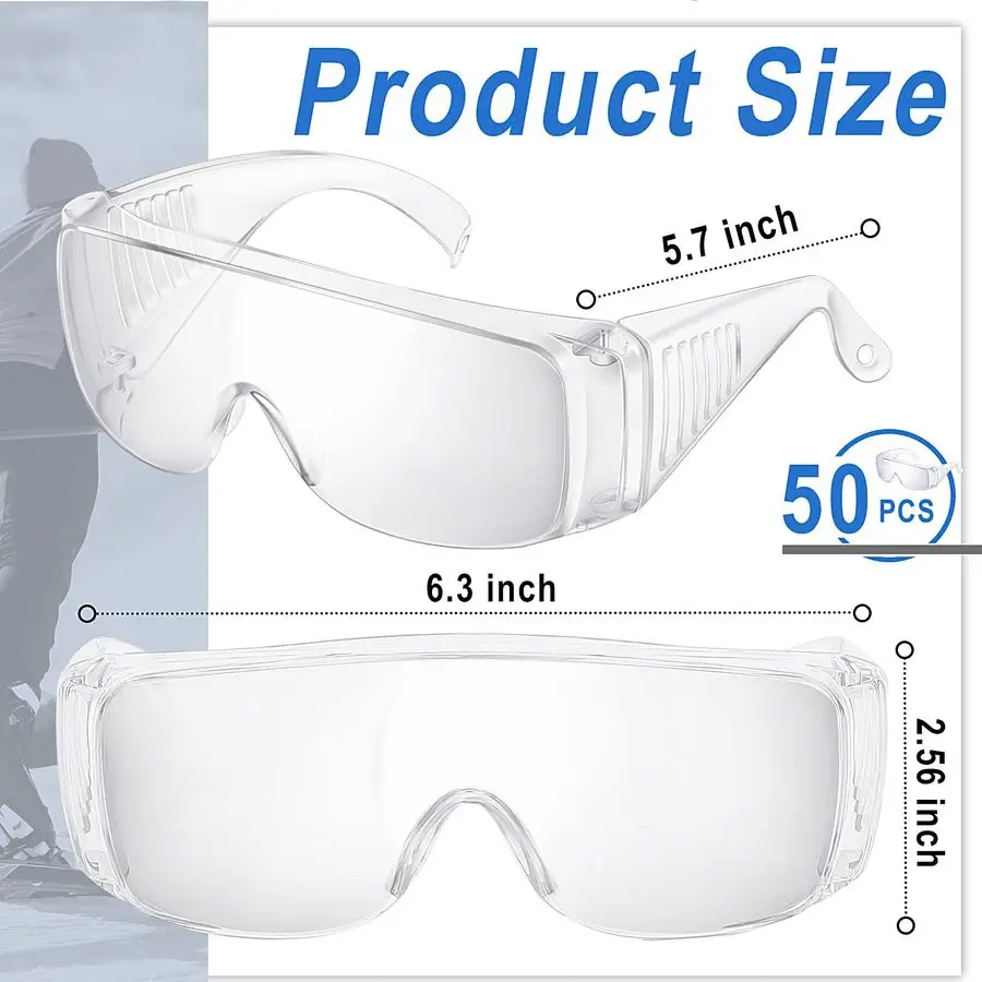 Safety Glasses Bulk Protective Goggles Anti Fog Scratch Resistant Eyewear