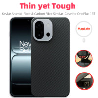 For oneplus 13t case kevlar aramid Fiber Carbon magsafe Thin solid premium cover magnetic matte Slim black  hard anti impact