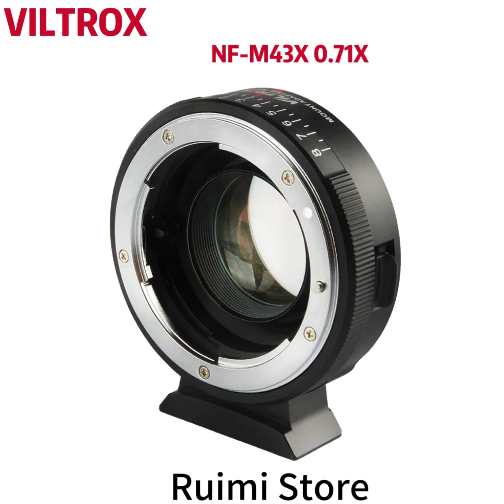 VILTROX NF-M43X 0.71X bague d'adaptation d'objectif pour objectif Nikon F G vers Micro 4/3 appareil photo Panasonic Olympus 8 ouverture manuelle