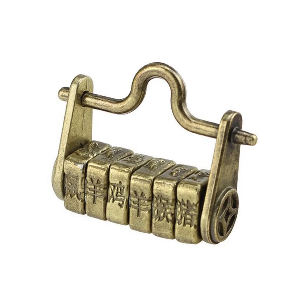 Vintage Style Code Lock Zinc Alloy Antique Hardware Padlock For Storage Boxes Luggage Personal Privacy Security
