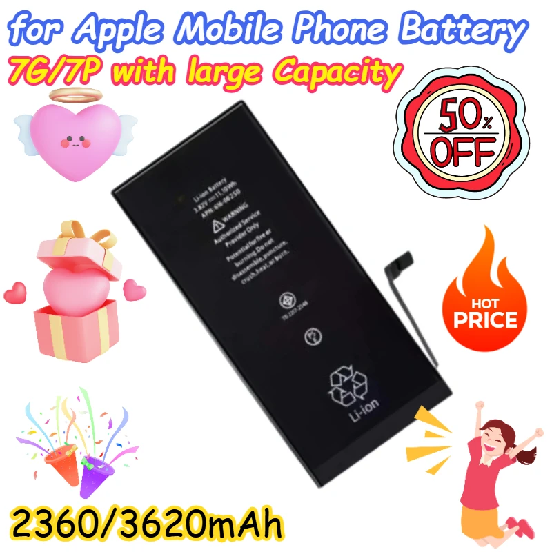 2360/3620mAh  for Apple 7G/7P Mobile Phone Battery with large Capacity