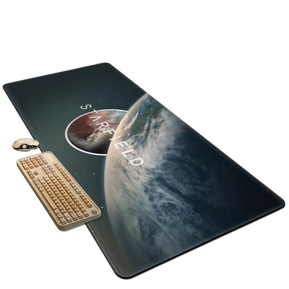 Starfield Mousepad Alas Mouse Gaming Besar LockEdge Alas Meja Keyboard Komputer Tebal
