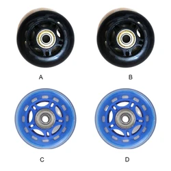 Roda de rolo para Inline Skating Shoe, Shockproof, Hockey Roller, portátil, Rodízios PU, Substituindo Peças, Acessório Skate, Preto, 70mm