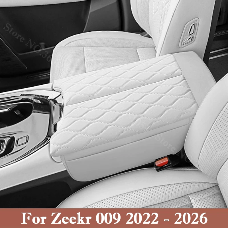 

Для Zeekr 009 2022-2026: Кожаная накладка на подлокотник автомобиля, комфортный чехол для центральной консоли, защита от царапин, коврик-протектор