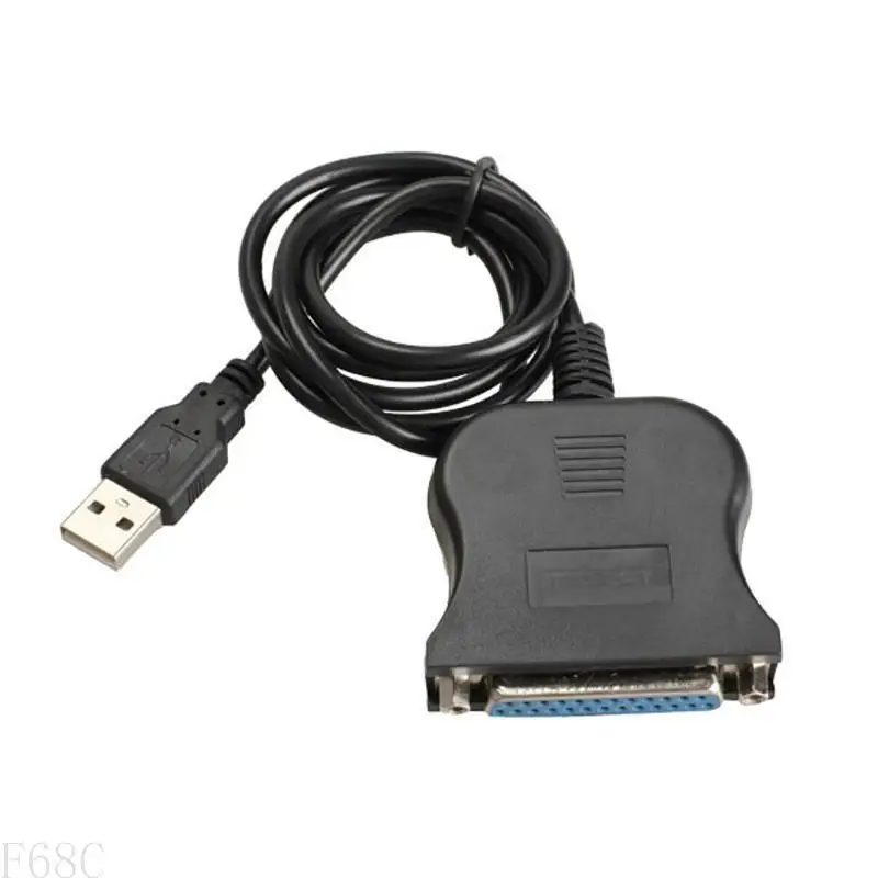 F68C USB DB25 25 핀 수컷에서 여성 프린터 평행 포트 IEEE 1284 LPT 어댑터 변환기 케이블 코드 병렬 포트 변환기