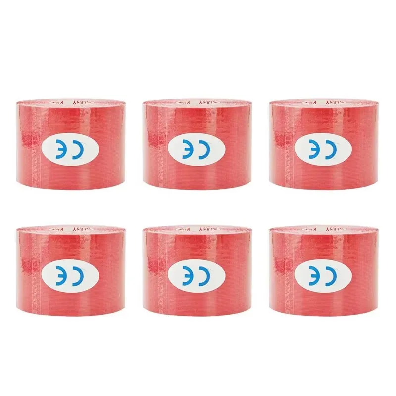 1/2/3/4/5PCS Red Muscle Bandage Sports Cotton Elastic Adhesive Strain Injury Tape Knee Muscle Pain Relief