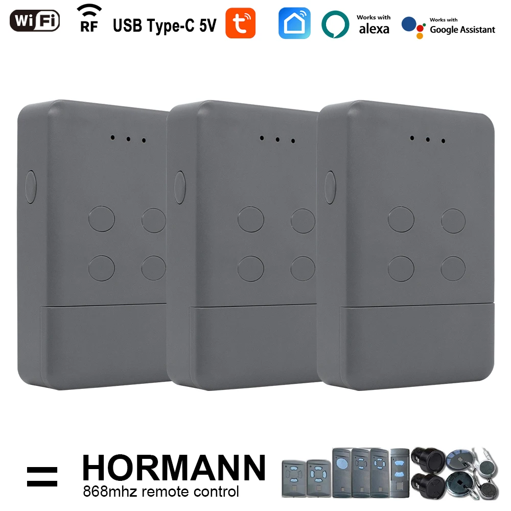 

1-10 шт. Hormann Wi-Fi устройство открывания гаражных ворот Tuya Smartlife приложение Alexa дистанционное управление для HSM2 HSM4 HS2 HSE4 Marantec D382 868 МГц